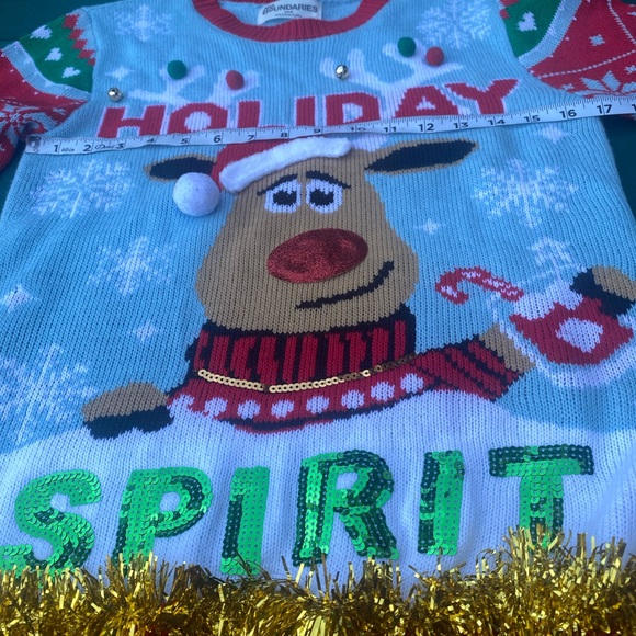 Christmas Holiday Party Funny  Sweater - Multicolor Rudolph Small - Picture 4 of 12